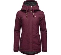Ragwear Damen warme Winterjacke kurz mit Kapuze Monade Wine Red22 Gr. 3XL