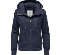 Outdoorjacke RAGWEAR "Lumie YOUMODO", Damen, Gr. L (40), navy, Obermaterial: 65% Polyester, 35% Baumwolle; Innenfutter: 100% Polyester; Wattierung: 100% Polyester, lässig geschnitten hüftlang, hoch ge