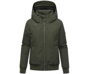 Winterjacke mit Rippstrick-Details "Mooni 16" Dark Olive XL