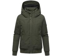 Winterjacke mit Rippstrick-Details "Mooni 16" Dark Olive XXL