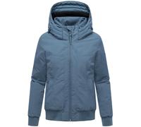 Winterjacke mit Rippstrick-Details "Mooni 16" Dusty Blue S