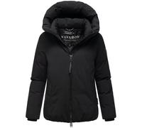 Navahoo Damen warme Winterjacke mit 2-Wege-Reißverschluss Blütenlicht 14 Black Gr. M