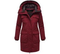 Winterjacke NAVAHOO "Eissturm 14", Damen, Gr. L (40), rot (bordeaux), Material: 100% Polyester, gerade hüftbedeckend, weit gerader Abschluss, Jacken Winterjacke, Wasserabweisende Jacke mit Kapuze (734