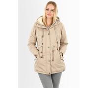 Navahoo Damen Winterjacke mit Teddyfell Winter Jacke warm gefüttert B991 [B991-Ireliaa-Beige-Gr.XS]