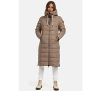 Winterjacke NAVAHOO "Mondmaedchen", Damen, Gr. L, grau (taupe grau), Obermaterial: 100% Polyester. Innenseite: 100% Polyester, Jacken Winterjacke, Extra langer Schnitt mit seitlichen Schlitzen, Topsel