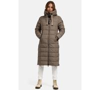 Winterjacke NAVAHOO "Mondmaedchen", Damen, Gr. S, braun (stone braun), Obermaterial: 100% Polyester. Innenseite: 100% Polyester, Jacken Winterjacke, Extra langer Schnitt mit seitlichen Belüftungsöffnu