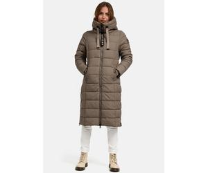 Winterjacke NAVAHOO "Mondmaedchen", Damen, Gr. S, braun (stone braun), Obermaterial: 100% Polyester. Innenseite: 100% Polyester, Jacken Winterjacke, Extra langer Schnitt mit seitlichen Belüftungsöffnu