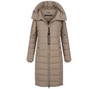 Winterjacke NAVAHOO "Mondmaedchen", Damen, Gr. XS, grau (taupe grau), Obermaterial: 100% Polyester. Innenseite: 100% Polyester, Jacken Winterjacke, Extra langer Schnitt mit seitlichen Belüftungsöffnun