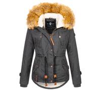 Winterjacke NAVAHOO "Pearl", Damen, Gr. S (36), grau (anthrazit), Obermaterial: 100% Polyester. Innenseite: 100% Polyester. Futter: 100% Polyester. Fellimitat: 90% Polyacryl, 10% Polyester, Jacken Win