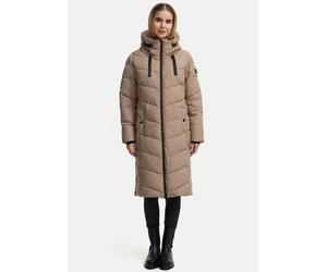 Winterjacke NAVAHOO "Schmatzibär", Damen, Gr. XXL, grau (taupe grau), Obermaterial: 100% Polyester; Innenseite: 100% Polyester; Futter: 100% Polyester, Jacken Winterjacke, mit weichem Teddyfell innen 