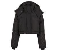 Winterjacke PEQUS "PEQUS PEQUS Aether Cropped Puffer Jacket", Herren, Gr. M, schwarz, 80% Baumwolle, 20% Polyester, mehrfarbig, normal, amerikanischer Ausschnitt, Jacken Winterjacke (70728065-M) schwa