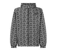 Winterjacke PHILIPP PLEIN "Monogram", Herren, Gr. S, schwarz-weiß (02, schwarz), Jacken Winterjacke (92650749-S) 02, schwarz