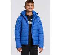 Winterjacke PUMA "ESS HOODED PADDED JACKET", Mädchen, Gr. 176, blau (mountain blau), Taft, Obermaterial: 100% Polyester, unifarben, regular fit normal, Rundhals, Jacken Winterjacke, mit Kapuze, entspa