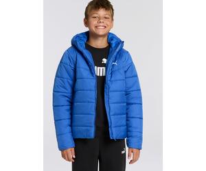 Winterjacke PUMA "ESS HOODED PADDED JACKET", Mädchen, Gr. 176, mountain blau, Taft, Obermaterial: 100% Polyester, unifarben, regular fit normal, Rundhals, Jacken Winterjacke, mit Kapuze, entspannte Pa