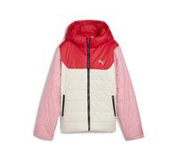 Winterjacke PUMA "Essentials Wattierte Kapuzenjacke Jugendliche", Kinder, Gr. 176, weiß (alpine snow weiß), Obermaterial: 100% Polyester; Futter: 100% Polyester; Füllung: 100% Polyester; Seitentasche
