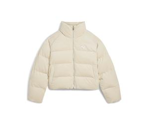 Winterjacke PUMA "Wardrobe Essentials Cord-Pufferjacke Damen", Damen, Gr. XL, weiß (alpine snow weiß), Obermaterial: 100% Baumwolle. Futter: 100% Polyester. Füllung: 100% Polyester. Seitentasche - Unt