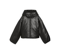 Winterjacke PUMA "Wardrobe Essentials Shiny Wattierte Kapuzenjacke Damen", Damen, Gr. L, schwarz, Obermaterial: 100% Polyester; Futter: 100% Polyester; Füllung: 100% Polyester; Seitentasche - Oben: 10