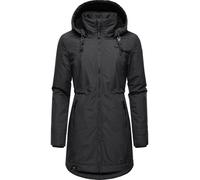 Ragwear Damen Wintermantel Warmer Parka lang wasserdicht mit Abnehmbarer Kapuze Dakkota Dark Grey Gr. XS
