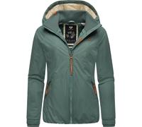 Ragwear Damen Winterjacke warmer Kurzmantel mit Kapuze Dizzie Winter Intl Pine Green23 Gr. M
