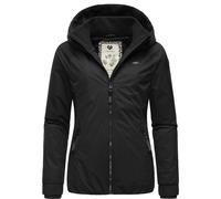 Ragwear Damen Winterjacke warmer Kurzmantel mit Kapuze Dizzie Winter Intl Black23 Gr. S