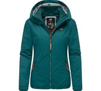 Winterjacke RAGWEAR "Dizzie Winter", Damen, Gr. S (36), grün (flaschengrün), Außenmaterial: 100% Polyester. Innenfutter: 100% Polyester. Wattierung: 100% Polyester, figurbetont hüftbedeckend, Ärmel oh