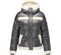Winterjacke RAGWEAR "Editah Shiny YOUMODO", Damen, Gr. S (36), stein, Obermaterial: 100% Polyester; Innenfutter: 100% Polyester; Wattierung: 100% Polyester, oversize hüftlang, hoch geschlossener Aussc