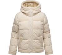Winterjacke RAGWEAR "Editah YOUMODO", Damen, Gr. L (40), beige (weiß), Obermaterial: 100% Polyester. Innenfutter: 100% Polyester. Wattierung: 100% Polyester, oversize hüftlang, hoch geschlossener Auss