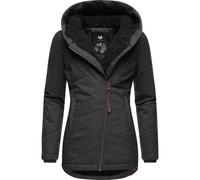 Winterjacke RAGWEAR "Gordon" Gr. L (40), schwarz (dark) Damen Jacken Kurze sportliche, gefütterte Outdoorjacke m. Kapuze (87950719-L)