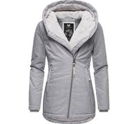 Winterjacke RAGWEAR "Gordon", Damen, Gr. S (36), grau (ash), Außenmaterial: 100% Polyester. Innenfutter: 100% Polyester. Wattierung: 100% Polyester, figurbetont hüftlang, asymmetrischer Ausschnitt, Är