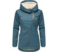 Winterjacke RAGWEAR "Gordon", Damen, Gr. XXL (44), graublau, Außenmaterial: 100% Polyester; Innenfutter: 100% Polyester; Wattierung: 100% Polyester, figurbetont hüftlang, asymmetrischer Ausschnitt, Är