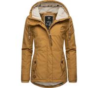 Ragwear Damen warme kurze Winterjacke mit Kapuze Monade Intl Camel22 Gr. M