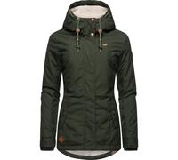 Ragwear Damen warme kurze Winterjacke mit Kapuze Monade Intl Dark Olive22 Gr. XXL