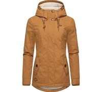 Ragwear Damen warme Winterjacke kurz mit Kapuze Monade Brown Sugar24 Gr. 3XL