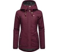 Ragwear Damen warme Winterjacke kurz mit Kapuze Monade Wine Red22 Gr. 3XL