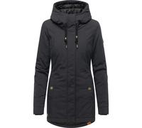 Winterjacke RAGWEAR "Monadena Parka YOUMODO", Damen, Gr. 5XL (50), schwarz, Obermaterial: 68% Baumwolle, 32% Nylon; Innenfutter: 100% Polyester; Wattierung: 100% Polyester, figurbetont Po-bedeckend, h