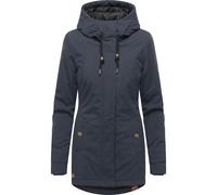 Winterjacke RAGWEAR "Monadena Parka YOUMODO", Damen, Gr. M (38), navy, Obermaterial: 68% Baumwolle, 32% Nylon; Innenfutter: 100% Polyester; Wattierung: 100% Polyester, figurbetont Po-bedeckend, hoch g