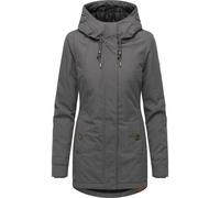 Winterjacke RAGWEAR "Monadena Parka YOUMODO", Damen, Gr. XL (42), stone, Obermaterial: 68% Baumwolle, 32% Nylon; Innenfutter: 100% Polyester; Wattierung: 100% Polyester, figurbetont Po-bedeckend, hoch