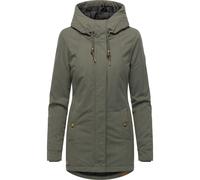 Winterjacke RAGWEAR "Monadena Parka YOUMODO", Damen, Gr. XS (34), grün (olivgrün), Obermaterial: 68% Baumwolle, 32% Nylon. Innenfutter: 100% Polyester. Wattierung: 100% Polyester, figurbetont Po-bedec