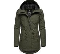 Winterjacke RAGWEAR "Monadis Black Label", Damen, Gr. L (40), grün (olivgrün), Außenmaterial: 65% Polyester, 35% Baumwolle. Innenfutter: 100% Polyester. Wattierung: 100% Polyester, figurbetont Po-bede