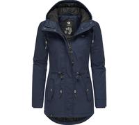 Winterjacke RAGWEAR "Monadis Black Label" Gr. M (38), blau (graublau) Damen Jacken Lange stylischer Winterparka für die kalte Jahreszeit (20638455-M)