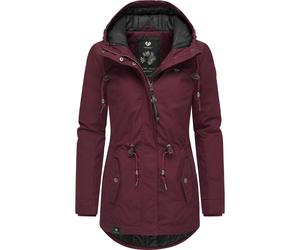 Winterjacke RAGWEAR "Monadis Black Label", Damen, Gr. M (38), rot (dunkelrot), Außenmaterial: 65% Polyester, 35% Baumwolle. Innenfutter: 100% Polyester. Wattierung: 100% Polyester, figurbetont Po-bede