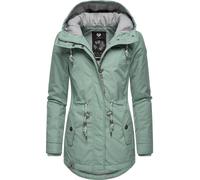 Winterjacke RAGWEAR "Monadis Black Label", Damen, Gr. XL (42), grau (graugrün), Außenmaterial: 65% Polyester, 35% Baumwolle. Innenfutter: 100% Polyester. Wattierung: 100% Polyester, figurbetont Po-bed