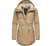 Winterjacke RAGWEAR "Monadis Black Label", Damen, Gr. XXL (44), grau (taupe), Außenmaterial: 65% Polyester, 35% Baumwolle; Innenfutter: 100% Polyester; Wattierung: 100% Polyester, figurbetont Po-bedec