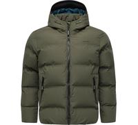 Ragwear Herren Winterjacke warme Steppjacke mit großer Kapuze Norgos Dark Olive Gr. M
