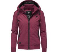 Ragwear Damen warme wasserdichte Winterjacke Outdoorjacke mit Kapuze Nuggie Melange Wine25 Gr. L