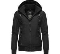 Ragwear Damen Winterjacke Outdoorjacke wasserdicht mit Kapuze Nuggie Melange Black Gr. XXL
