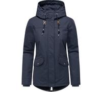 Winterjacke RAGWEAR "Parkker Warm YOUMODO", Damen, Gr. 6XL (52), blau (navy), Obermaterial: 65% Polyester, 35% Baumwolle. Innenfutter: 100% Polyester. Wattierung: 100% Polyester, figurumspielend Po-be