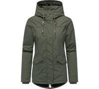 Winterjacke RAGWEAR "Parkker Warm YOUMODO", Damen, Gr. L (40), olivgrün, Obermaterial: 65% Polyester, 35% Baumwolle; Innenfutter: 100% Polyester; Wattierung: 100% Polyester, figurumspielend Po-bedecke