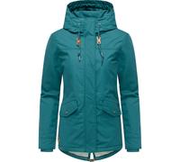Winterjacke RAGWEAR "Parkker Warm YOUMODO", Damen, Gr. XS (34), grün (ocean), Obermaterial: 65% Polyester, 35% Baumwolle. Innenfutter: 100% Polyester. Wattierung: 100% Polyester, figurumspielend Po-be