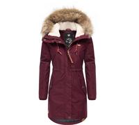 Winterjacke RAGWEAR "Tawny", Damen, Gr. L (40), rot (dunkelrot), Außenmaterial: 65% Polyester, 35% Baumwolle; Innenfutter: 100% Polyester; Wattierung: 100% Polyester, tailliert ca. Mitte Oberschenkel,